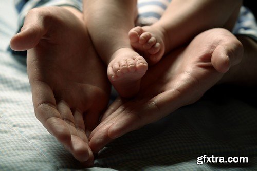 Stock Photos - Little children's feet, 25xJPG