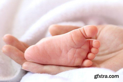 Stock Photos - Little children's feet, 25xJPG