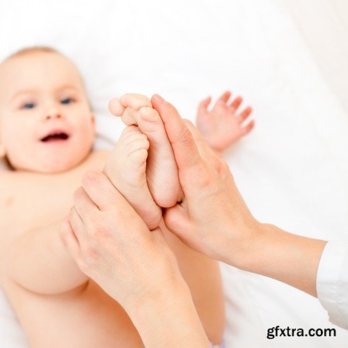 Stock Photos - Little children's feet, 25xJPG