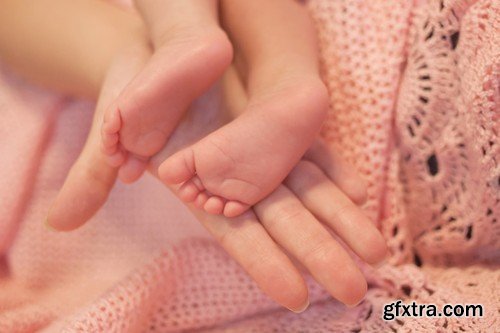 Stock Photos - Little children's feet, 25xJPG