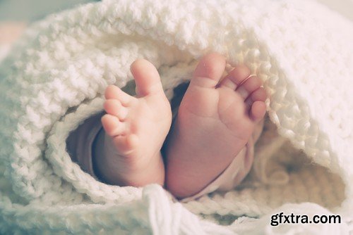 Stock Photos - Little children's feet, 25xJPG