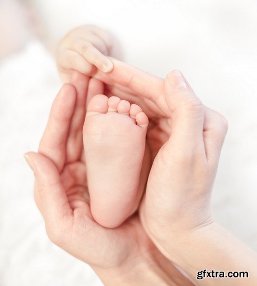 Stock Photos - Little children's feet, 25xJPG