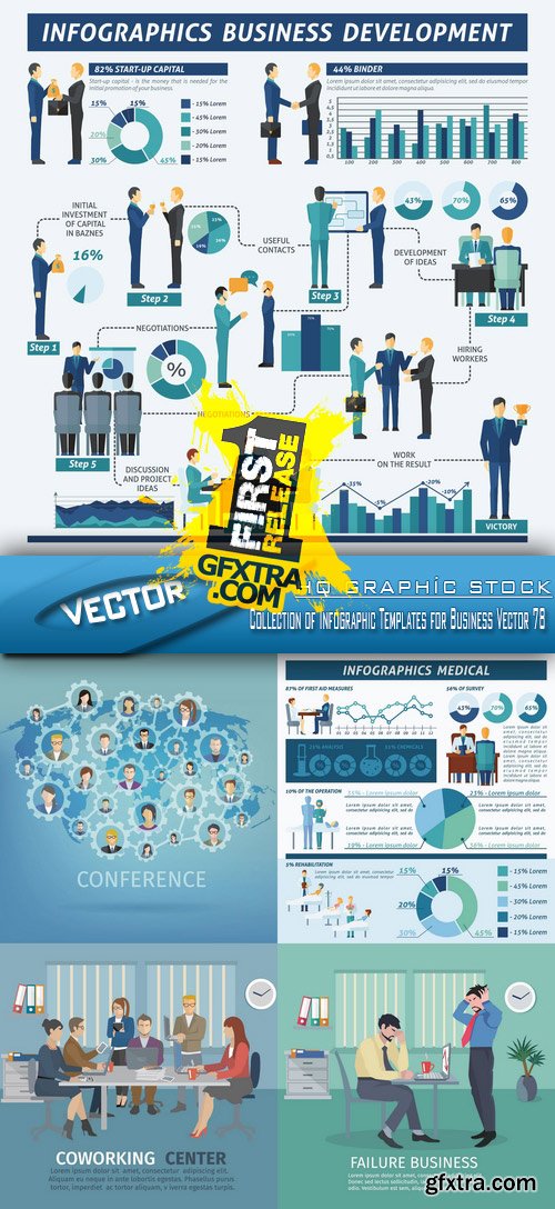 Stock Vector - Collection of Infographic Templates for Business Vector 78