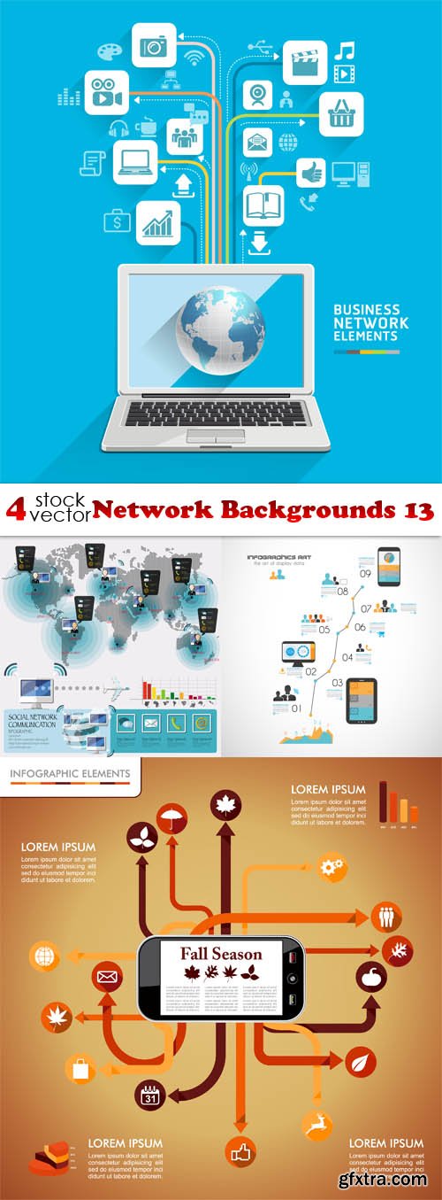 Vectors - Network Backgrounds 13