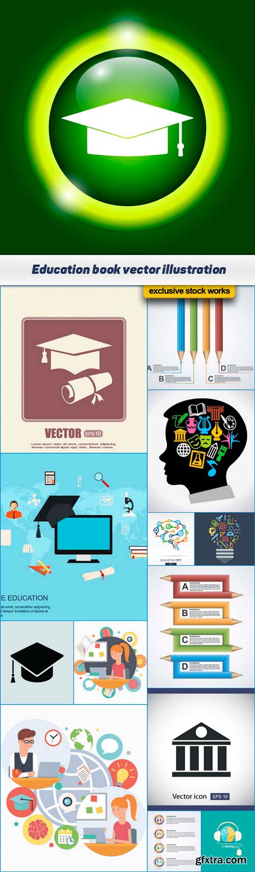 Education book vector illustration 14x EPS