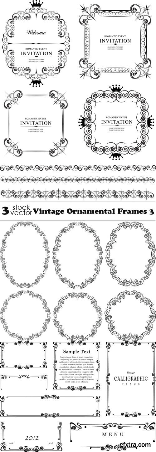 Vectors - Vintage Ornamental Frames 3