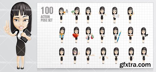 Pretty Girl Cartoon Character Ultimate Set