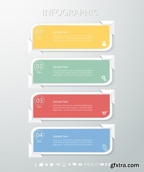 Stock Vector - Workflow Layout Banner Diagram Web Design Infographic Set, 30EPS