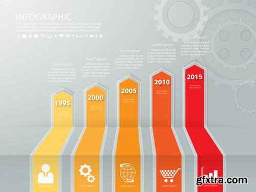 Stock Vector - Workflow Layout Banner Diagram Web Design Infographic Set, 30EPS