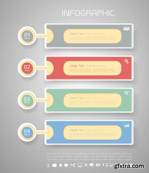 Stock Vector - Workflow Layout Banner Diagram Web Design Infographic Set, 30EPS