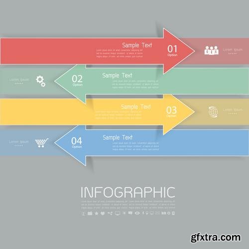 Stock Vector - Workflow Layout Banner Diagram Web Design Infographic Set, 30EPS