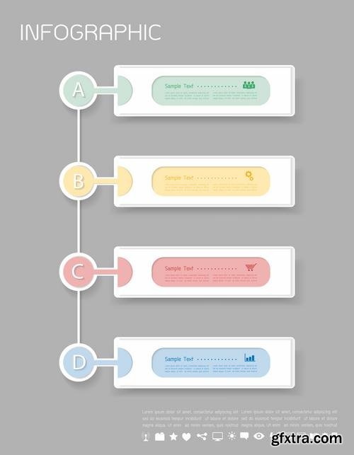 Stock Vector - Workflow Layout Banner Diagram Web Design Infographic Set, 30EPS