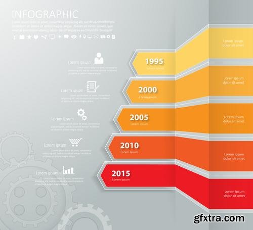 Stock Vector - Workflow Layout Banner Diagram Web Design Infographic Set, 30EPS