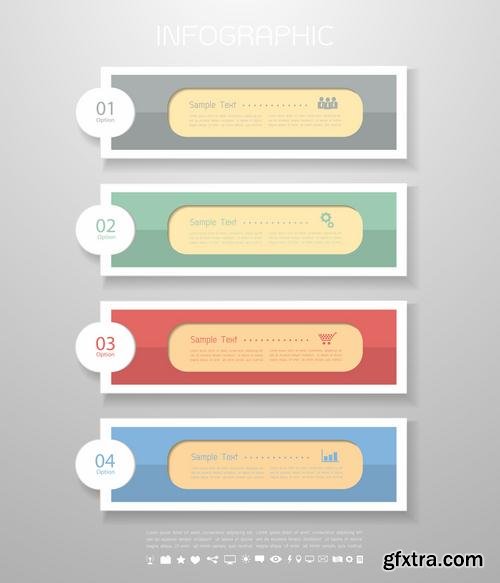 Stock Vector - Workflow Layout Banner Diagram Web Design Infographic Set, 30EPS