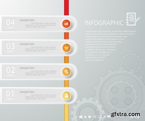 Stock Vector - Workflow Layout Banner Diagram Web Design Infographic Set, 30EPS