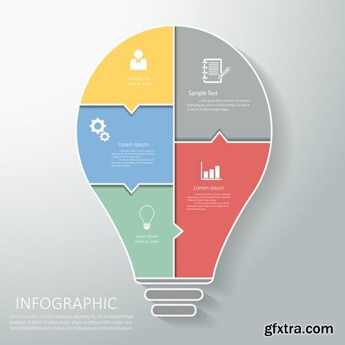 Stock Vector - Workflow Layout Banner Diagram Web Design Infographic Set, 30EPS