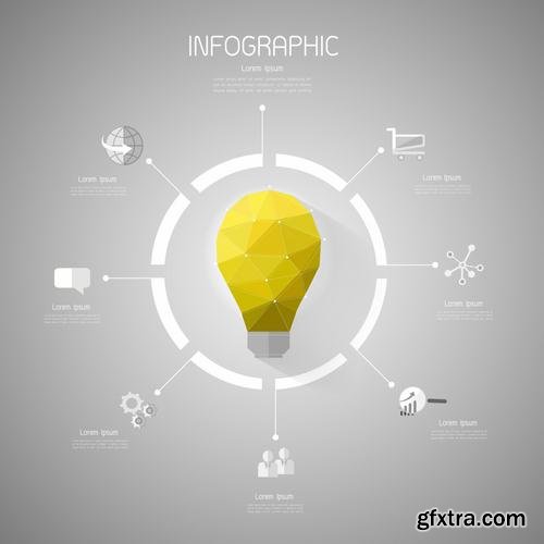 Stock Vector - Workflow Layout Banner Diagram Web Design Infographic Set, 30EPS