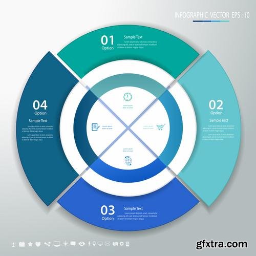 Stock Vector - Workflow Layout Banner Diagram Web Design Infographic Set, 30EPS