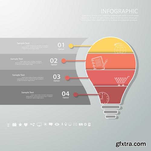 Stock Vector - Workflow Layout Banner Diagram Web Design Infographic Set, 30EPS