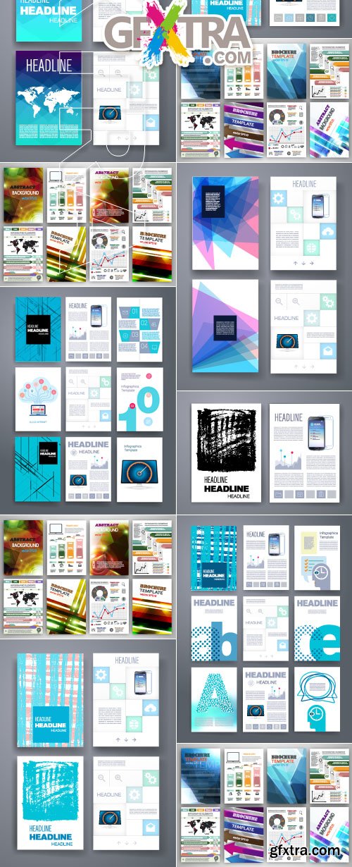 Brochure and flyer template vector 40