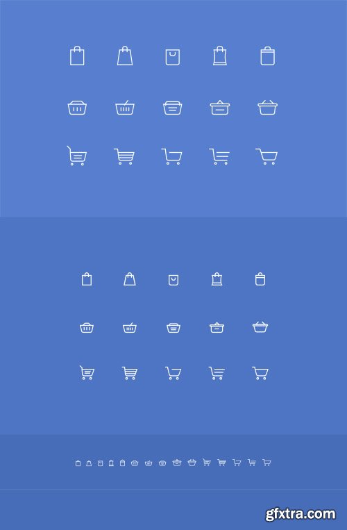 PSD eCommerce Web Icons - Shopping Cart Icons