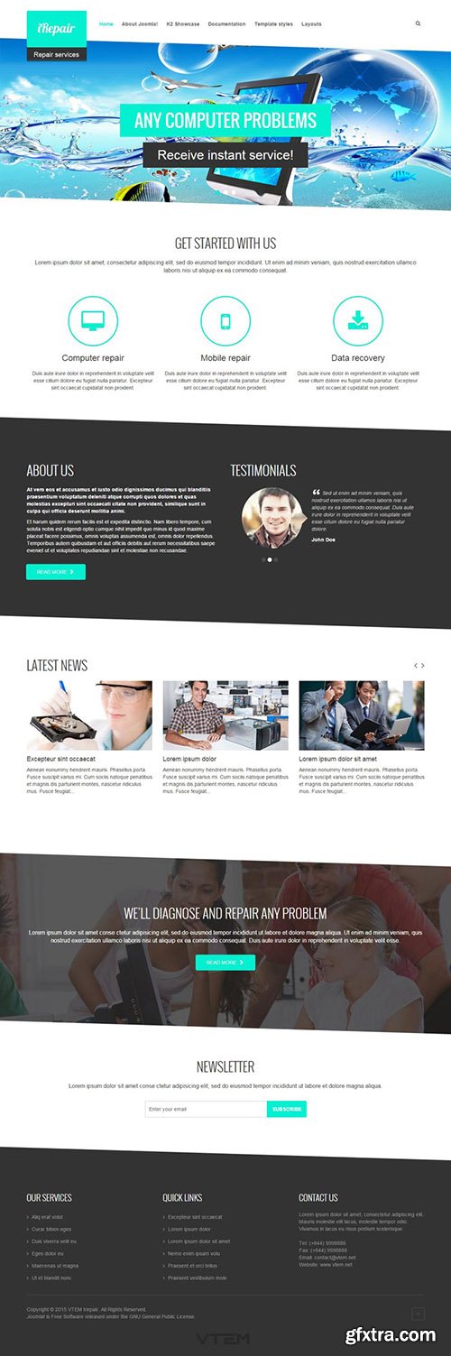 VTem - VT iRepair v1.0 - Template For Joomla 2.5 & 3.x