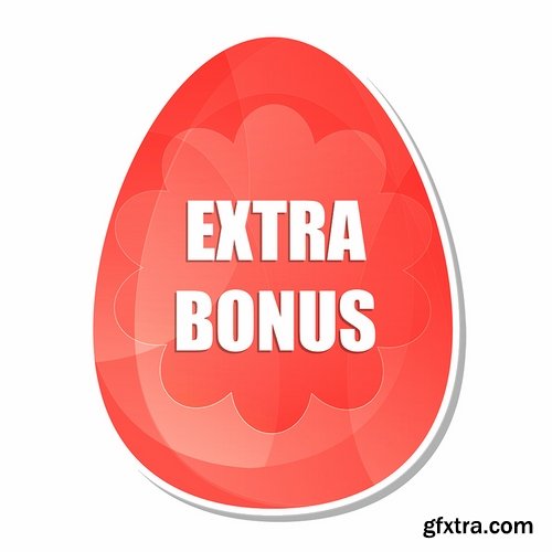 Collection of different vector image sticker Easter discount 25 Eps