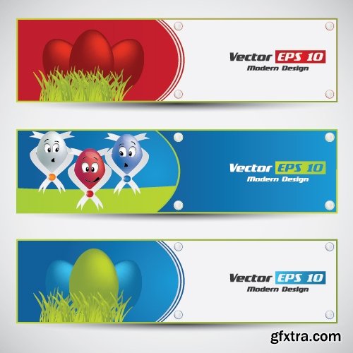 Collection of different vector image sticker Easter discount 25 Eps