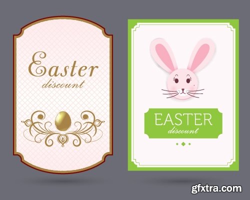 Collection of different vector image sticker Easter discount 25 Eps