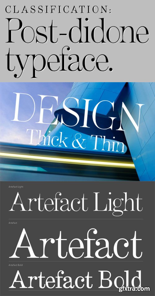 Artefact Font Family - Thick and Thin Modern Strokes