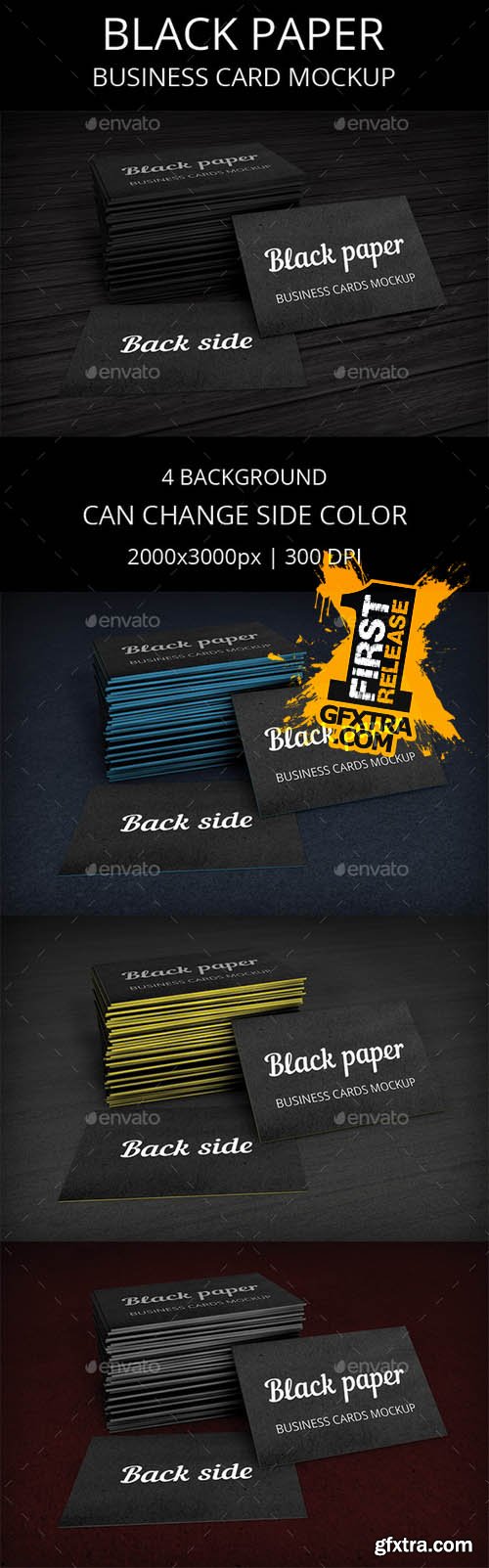 Black Business Card Mockup - GraphicRiver 10199679