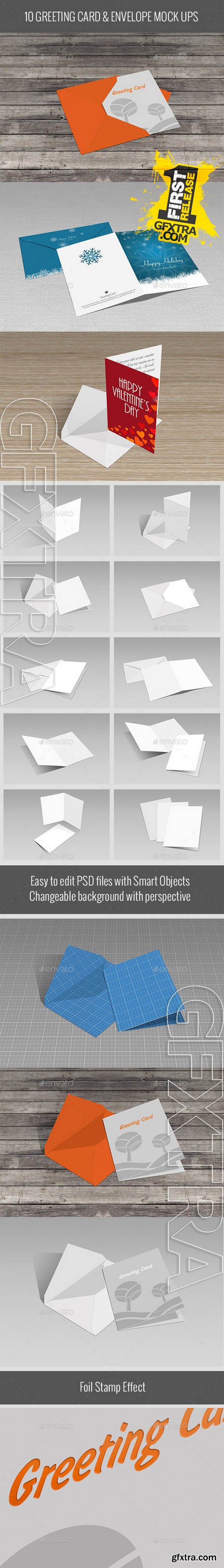 Greeting Card & Envelope Mock Ups - GraphicRiver 10175589