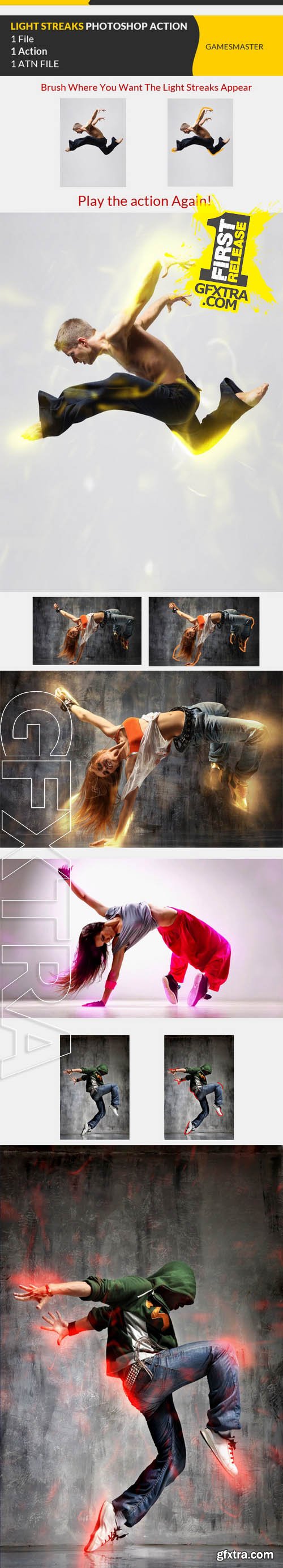 Light Streaks Photoshop Action - GraphicRiver 10605629