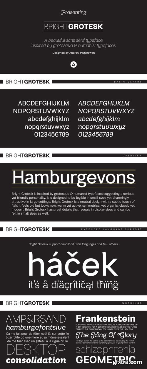 Bright Grotesk Font Family $500