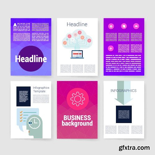 Stock Vectors - Business Flyer Template 7, 25xEPS