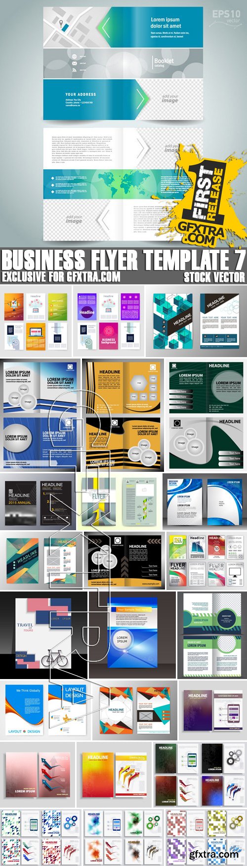 Stock Vectors - Business Flyer Template 7, 25xEPS