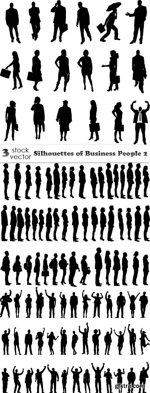 Vectors - Silhouettes of Business People 2