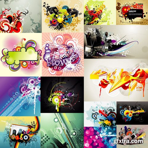 Abstract Background Collection #53 - 25 Vector