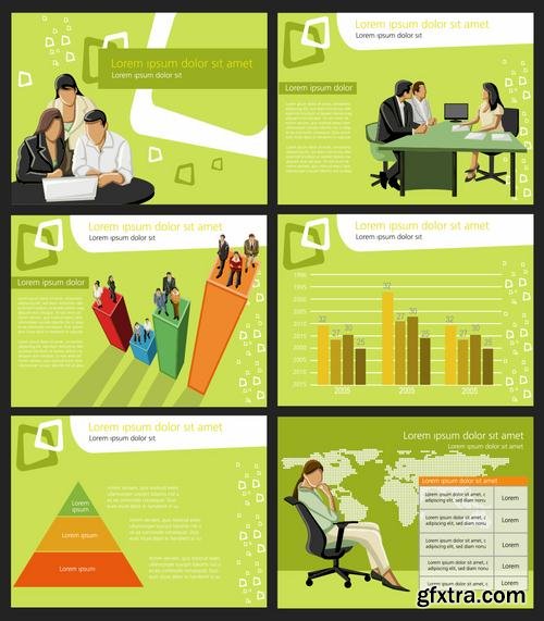 Stock Vector - Presentation Slide & Templates with Business People, 35EPS