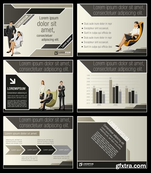 Stock Vector - Presentation Slide & Templates with Business People, 35EPS