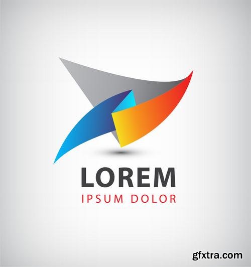 Stock Vector - Colorful Abstract Business Logos, 100EPS