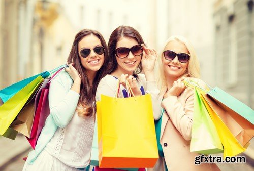 Girl with shopping bags