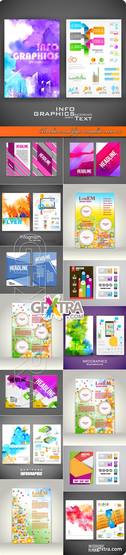 Brochure and flyer template vector 41