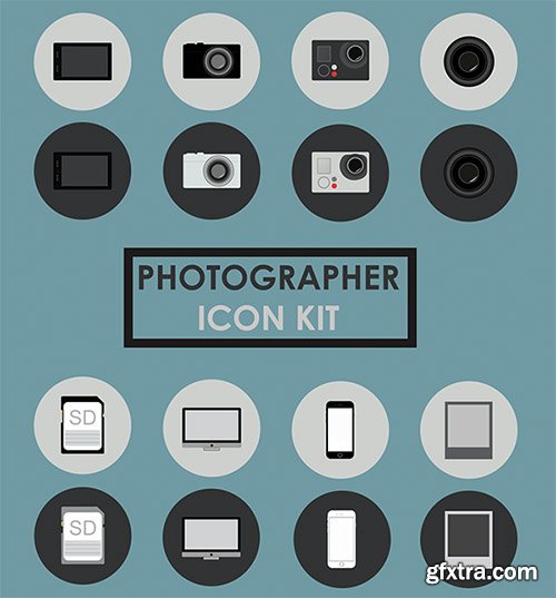 PSD Web Icons - Round Photographer Icons - Marth 2015