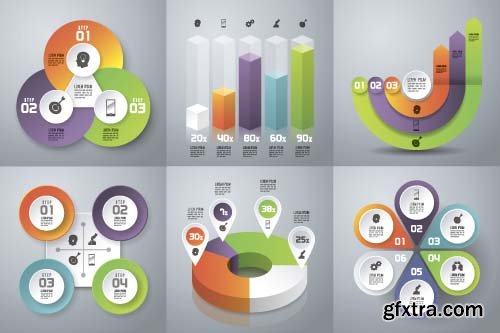 Infographics 19x EPS