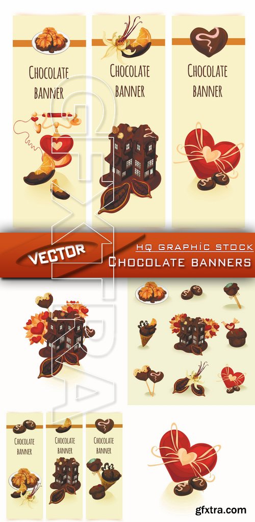 Stock Vector - Chocolate banners