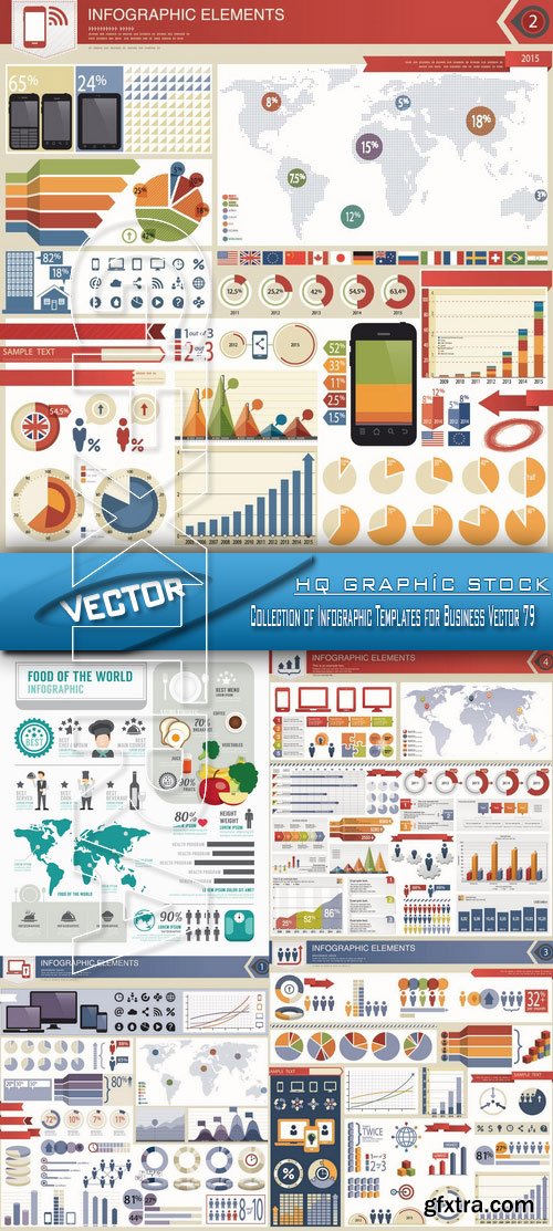 Stock Vector - Collection of Infographic Templates for Business Vector 79