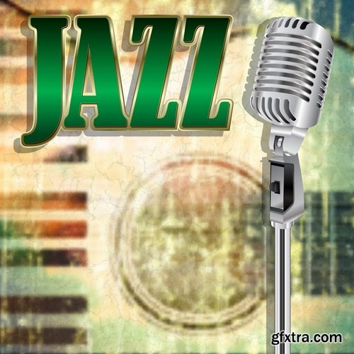 Collection of vector image bekgraund jazz 25 Eps