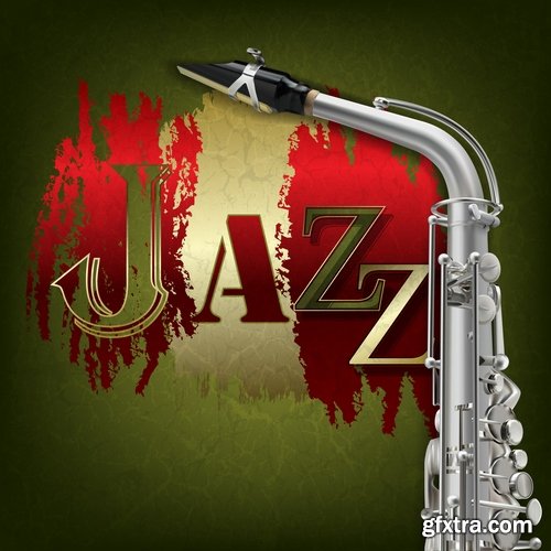 Collection of vector image bekgraund jazz 25 Eps