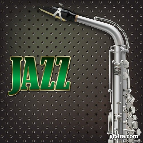 Collection of vector image bekgraund jazz 25 Eps